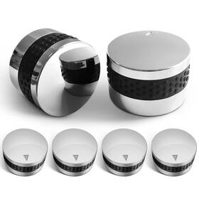 Gi70226 Unicook 6 Pack Gas Grill Burner Knobs Replacement Chrome Plated Plastic With Nonslip