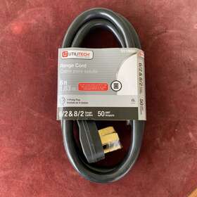 0118694 Utilitech 6ft Range Cord 6/2 And 8/2 Gauge 50 Amp 4-wire/prong #0118694 - 6 Foot