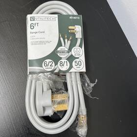 Utilitech 054732802609 Range Power Supply Cord 6ft 6/2g 8/1g 50amp