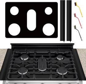 Vaxusrtaet 313026641608 Stove Top Cover For Lg Gas Range Protector 0.4mm With 2 Gap Covers Guard