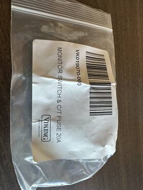 Vk019070-000 Viking 004825-000 Monitor Switch C/t Fuse 20a