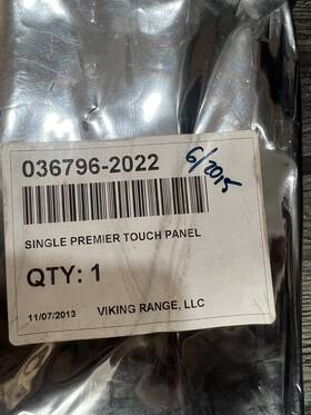 036796-2022 Viking Single Premier Touch Panel #036796-2022 Brand New Oem