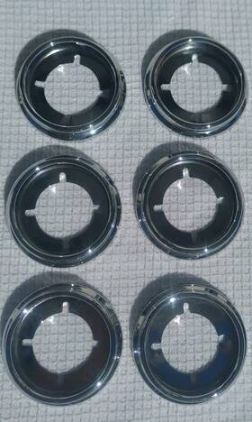 Pb010208 Viking Oem Chrome Bezel Range Cooktop - Approx. 3 Inch Diameter 6 Pcs