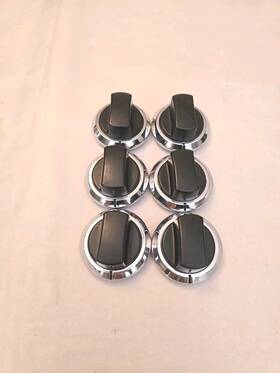 Vgsu1636bsslp Viking Cooktop Control 6 Set Knob-black/stainless Steel Used Vgsu1636bsslp Viking Cooktop Control 6 Set Knob-black/stainless Steel Used