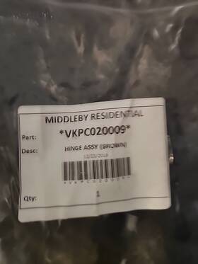 Vkpc020009 Viking Pair Of Meddleby Oven Door Hinge Assembly