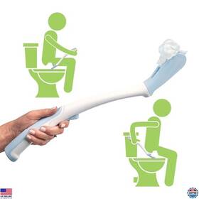 Visit The Juvo Store Sata1 Toilet Aid Wiping Tool - 18 Inch Long Wand For Disabled Elderly Surgery Recovery