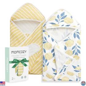 B0ckxkr1rv Visit The Momcozy Store Baby Hooded Towel Set 2 Pack Soft Bath Towels For Infants And Toddlers 28 Inch X28