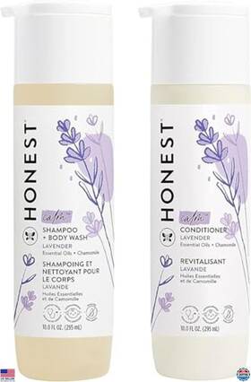 H0041sbc0000r Visit The Honest Company Store Silicone-free Baby Shampoo And Body Wash Duo Lavender Calm 20 Fl Oz