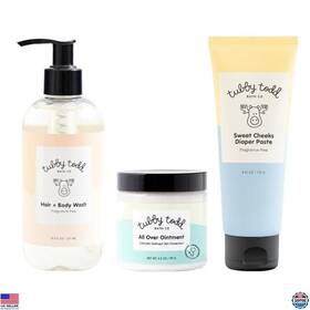 B0f2jltzgc Visit The Tubby Todd Store Newborn Skin Care Set - Hypoallergenic Hair And Body Wash Ointment Diaper Paste