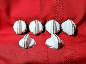 W61-66 Wedgewood Vintage Stove Part / Oftkeefe And Merritt Control Knob Chrome Trim