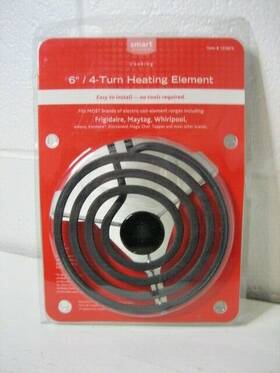 4-turn Whirlpool 13387 6 Inch / Heating Element Fits Kenmore Frigidaire Maytag #