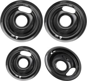 2489356 Whirlpool Sanycasa Black Stove Drip Pans For Electric - 4pcs