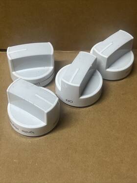 5j24 Whirlpool White Grey Kip Kenmore Range Oven Stove Knob Set Of 4