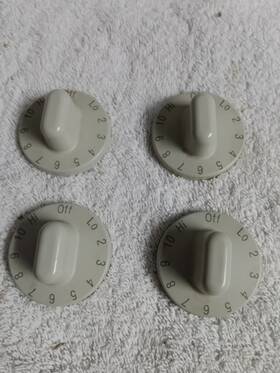 71002057 Whirlpool Jenn Air Switch Knob Set White 4 Knobs
