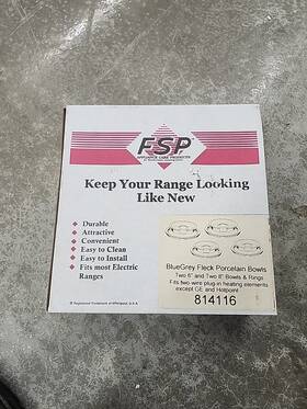 814116 Whirlpool Stove Drip Pan Set Gray New In Box No Rings 2-6 Inch And 2- 8 Bowls