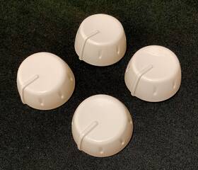 9756942 Whirlpool Set Of 4 Bisque Kitchenaid Burner Knobs Part # Stove Range