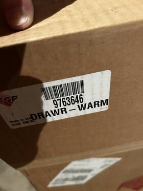 9763646 Whirlpool Warming Drawer