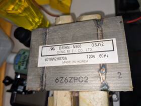Dmhn-n500 Whirlpool Microwave Transformer 120v 60hz 2b72757a Objy2 Asmn