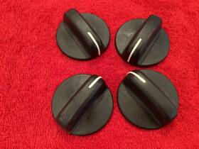 Kip5920 Whirlpool Set Of 4 Roper Black Stove Range Knobs Good Condition