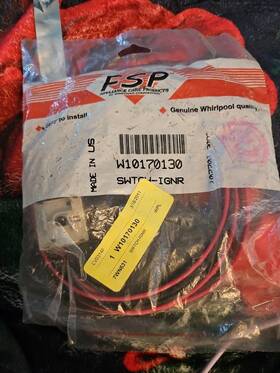 Pd00052282 Whirlpool W10170130 Genuine Oem Range Ignitor Switch Harness -b84