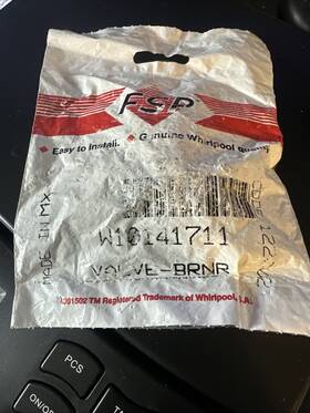 W10141711 Whirlpool New In Sealed Bag Gas Range Burner Valve Oem Part