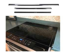 W10675026 Whirlpool Slide-in Range Trim Kit Black All Metal Easy Peel-&-stick Install