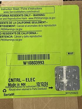 W10721211 Whirlpool W10803993 Power Control Board Oem New Oven