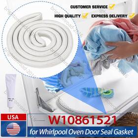 W10861521 Whirlpool Replacement Part For Oven Door Seal Gasket With Adhesive