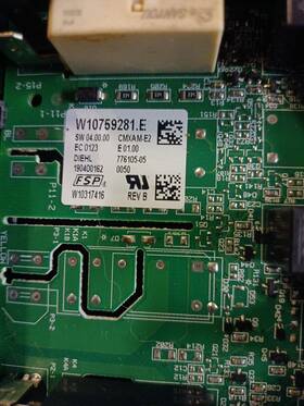 W10884488 Whirlpool Electronic Control Board