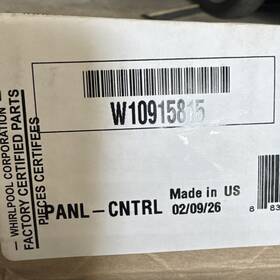 W10915815 Whirlpool Range Control Panel Assembly Part #