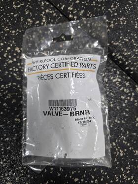 W11163975 Whirlpool Oven Range Surface Burner Valve Oem W11163975 Whirlpool Oven Range Surface Burner Valve Oem