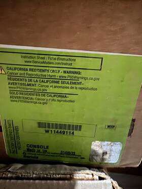 W11449114 Whirlpool Oem Oven Control Panel New