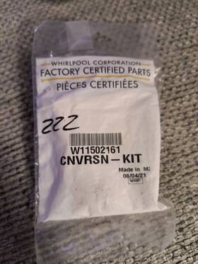 W11502161 Whirlpool Genuine Oem Cnvrsn Kit Brand New Sealed In Packaging