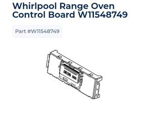 W11548749 Whirlpool Brand New Oem Range Main Control Assembly