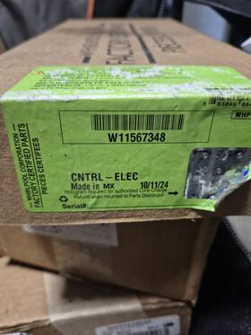 W11567348 Whirlpool Range Electric Control Board