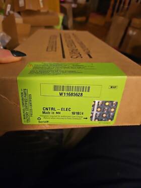 W11685628 Whirlpool Genuine Oem Range Main Control B80