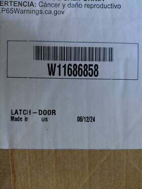 W11655005 Whirlpool W11686858 Oem Oven Door Latch New In Box Free Shipping