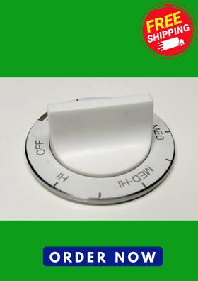 Rf366pxxq1 Whirlpool Wp3149983 Range Model White Surface Burner Knob