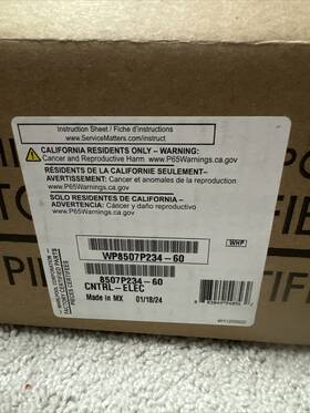 Wp8507p234-60 Whirlpool Control Board Broil Works But Bake Not Needs Repair