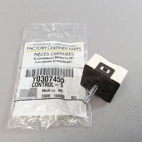 Y0307455 Whirlpool New Surface Element Control Switch For Certain Cooktop Ranges