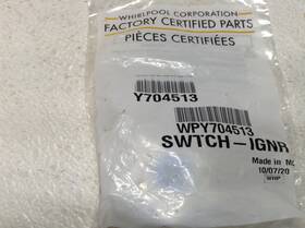 Y704513 Whirlpool New Oem Cooktop Top Burner Valve Switch