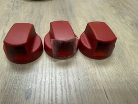 5k43 Wolf Lot Of 3 Kip Red Plastic Knob 5k43 Wolf Lot Of 3 Kip Red Plastic Knob