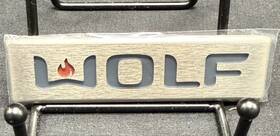 800924 Wolf Oem Logo Nameplate - 4 Inch X 1-1/8 Brand New
