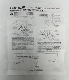 802510 Wolf 802512 Downdraft Control 8-pin 801623 801624 801625 801626