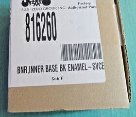 816260 Wolf Electric Range - Inner Burner Base Part No. New Open Box