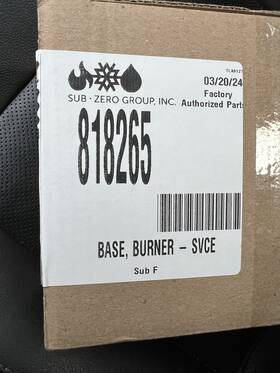 818265 Wolf Range Burner Base Oem 100% Genuine