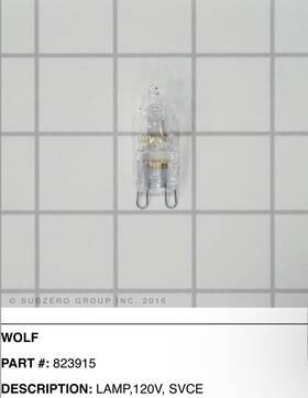 823915 Wolf Lamp 120v Service For Model Gr304