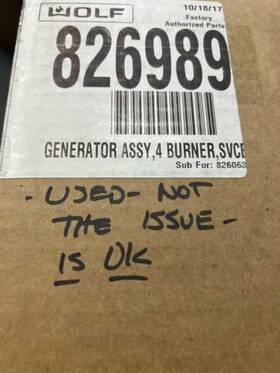 826989 Wolf New826989 Generator Assy 4 Burner