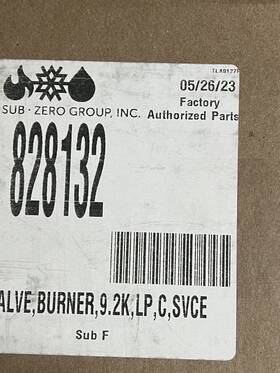 828132 Wolf 828132-valve Burner 9.2k Lp Svce