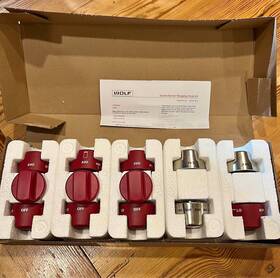 828440 Wolf Knob 13 Red Set For 48 Inch And 60 Ranges Steel New